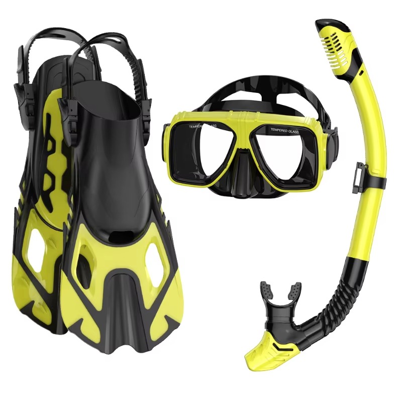 Snorkel Set - 전문가용 3종 스노클 다이빙 키트 실리콘