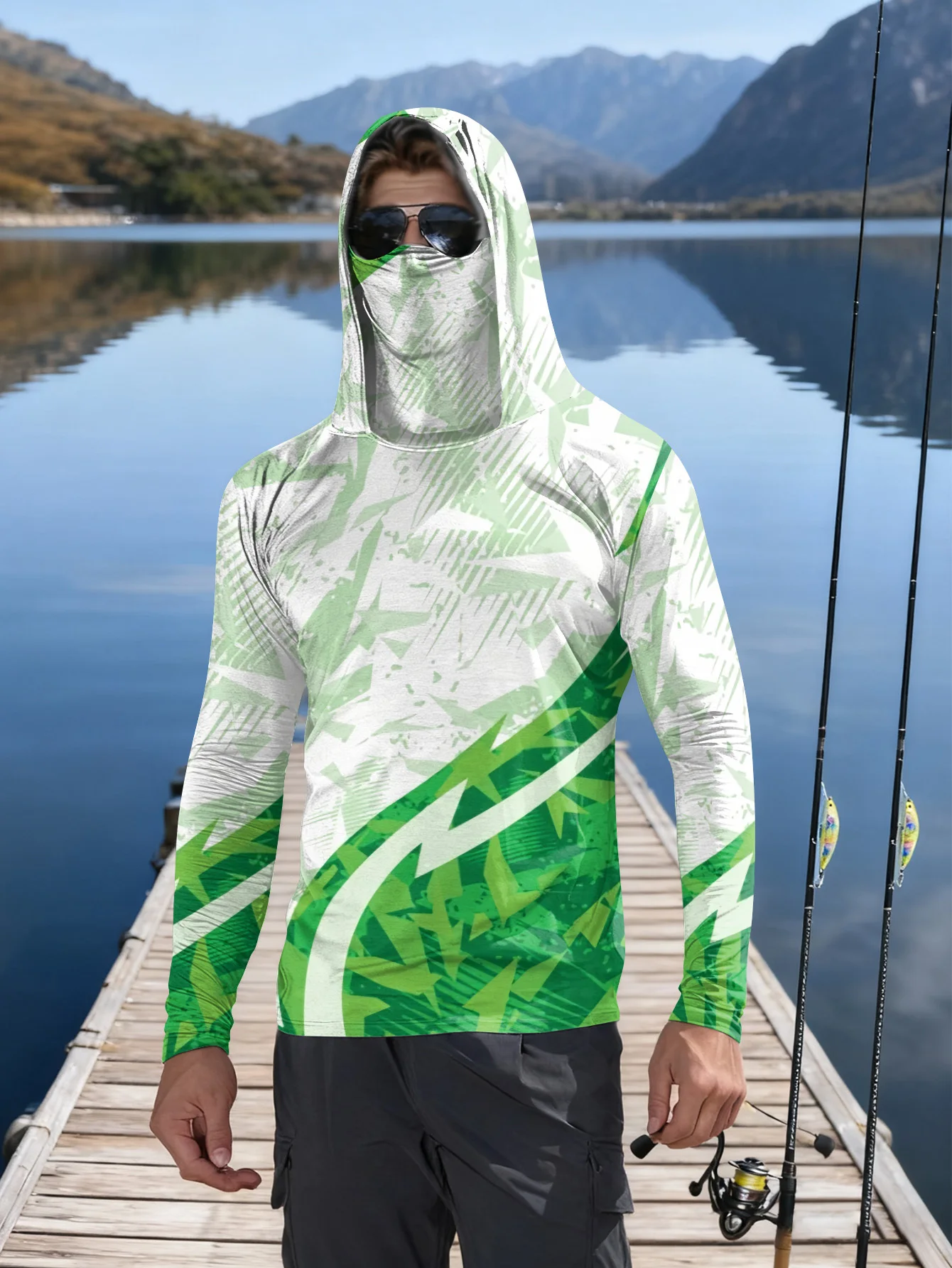 남성용 낚시 셔츠, 후드형, 자외선 차단 기능, 긴팔, - Rash Guard 리뷰 및 가격