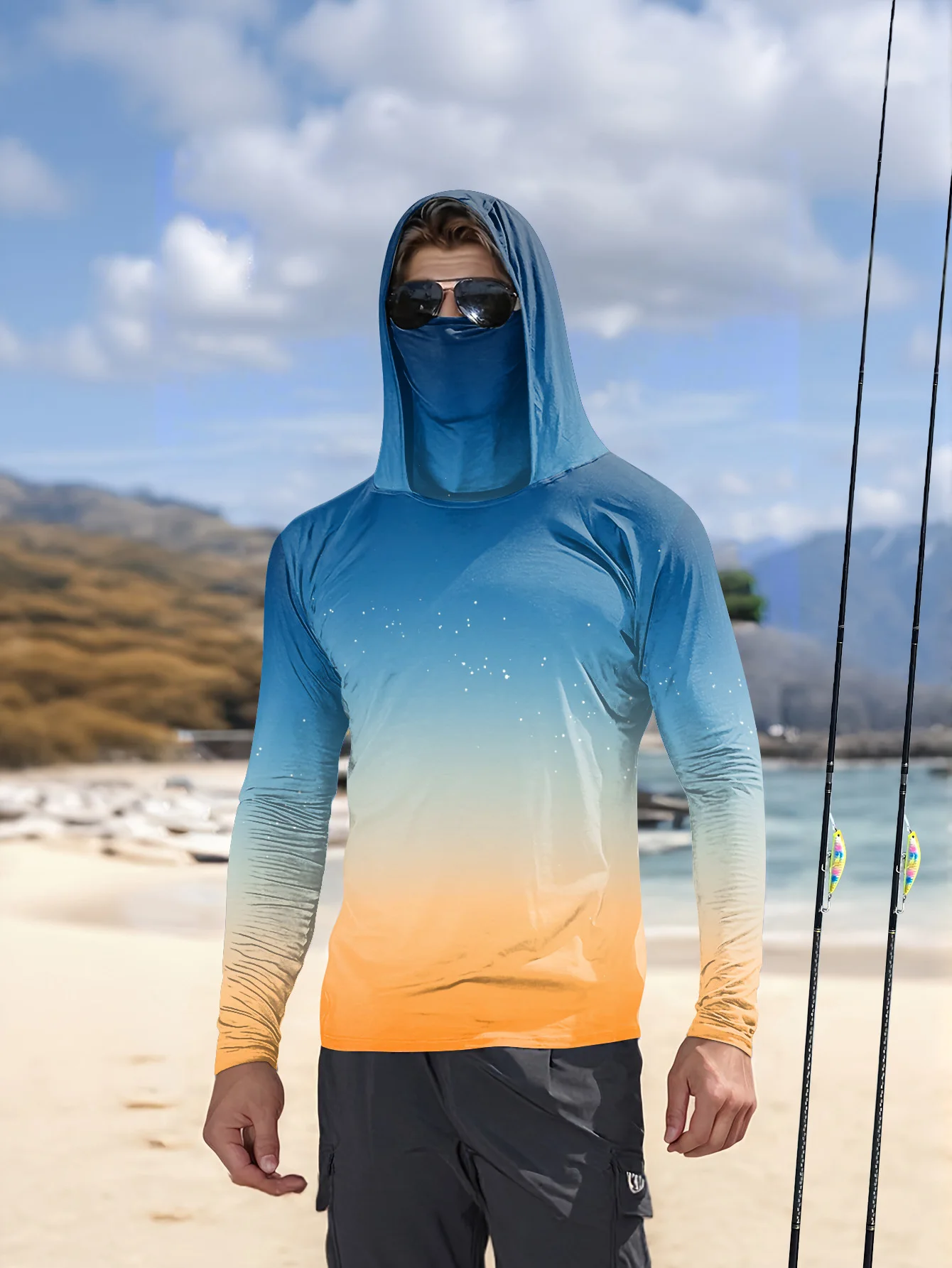 남성용 낚시 셔츠, 후드형, 자외선 차단 기능, 긴팔, - Rash Guard 리뷰 및 가격